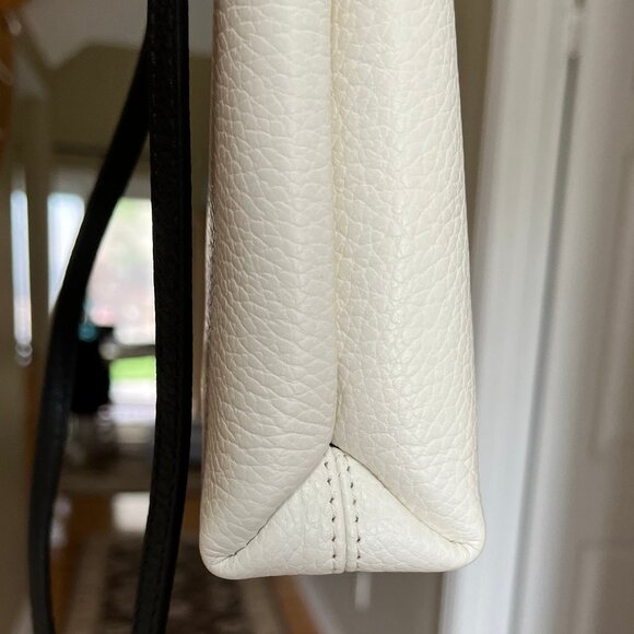 Furla Essential Mini Vertical Crossbody - Bone White Leather - Authentic - Picture 10 of 14